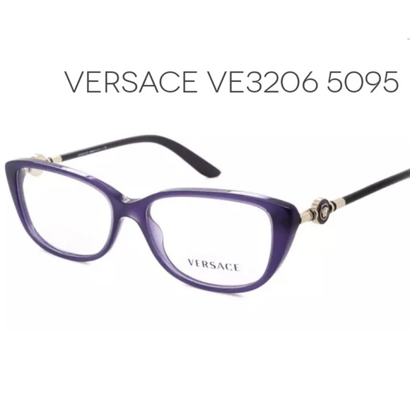purple versace glasses